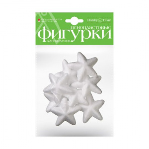 ФИГУРЫ ИЗ ПЕНОПЛАСТА "ЗВЕЗДОЧКИ" D=40ММ 8ШТ