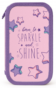 ПЕНАЛ ДВУХСЕКЦИОННЫЙ "SHINE BRIGHT" 19*10,5 СМ