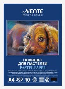 ПЛАНШЕТ ДЛЯ ПАСТЕЛИ А4 12Л "ИЗОСТУДИЯ" ЧЕРНАЯ БУМАГА 200Г/М2 