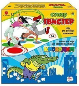 ИГРА НАПОЛЬНАЯ "СУПЕР-ТВИСТЕР + КРОКОДИЛ"
