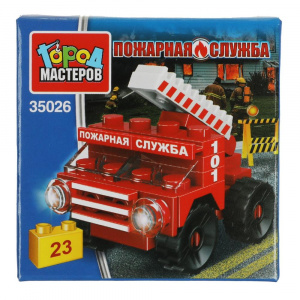 КОНСТРУКТОР "ПОЖАРНАЯ МАШИНА" 23 ЭЛЕМЕНТОВ