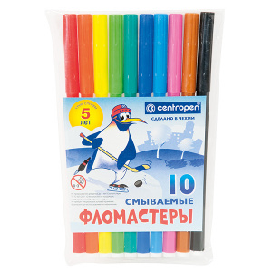 ФЛОМАСТЕРЫ  "ПИНГВИНЫ" 10ЦВ