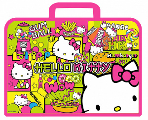 ПАПКА ПОРТФЕЛЬ НА МОЛНИИ С РУЧКАМИ А4 "HELLO KITTY'' ПЛАСТИК 34*24.5*7,5СМ