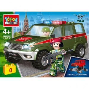 КОНСТРУКТОР "UAZ PATRIOT ВОЕННАЯ ПОЛИЦИЯ" 45 ЭЛЕМЕНТОВ