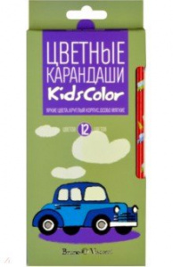 КАРАНДАШИ ЦВЕТНЫЕ "KIDS COLOR" 12 ЦВ