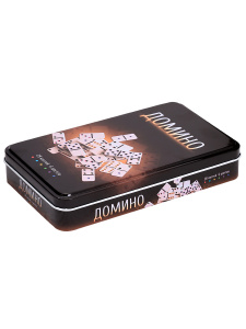 ИГРА ДОМИНО КЛАССИЧЕСКОЕ В ЖЕСТЯНОЙ КОРОБКЕ
