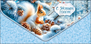 ОТКРЫТКА КОНВЕРТ С НОВЫМ ГОДОМ