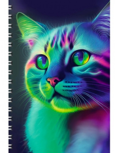 ТЕТРАДЬ 100Л КЛЕТКА А4 LISTOFF "ЯРКИЙ КОТ"