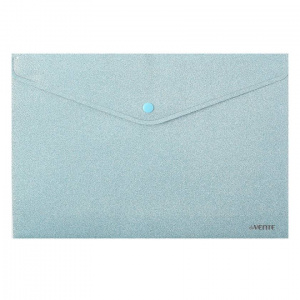 ПАПКА НА КНОПКЕ А4 350МКМ "GLITTER SHINE" БИРЮЗОВАЯ