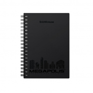 ЗАПИСНАЯ КНИГА А6 80Л "MEGAPOLIS"ЧЕРНЫЙ