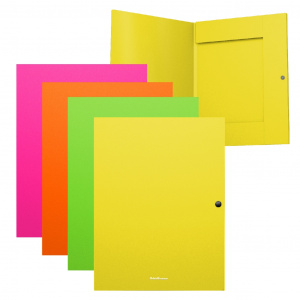 ПАПКА НА КНОПКЕ А4 "НЕОН" 3 КЛАПАНА