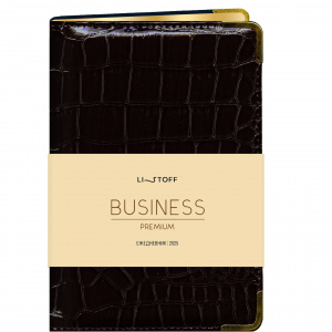 ЕЖЕДНЕВНИК А5 2025 LISTOFF 176Л GRAND CROCO ЧЕРНЫЙ