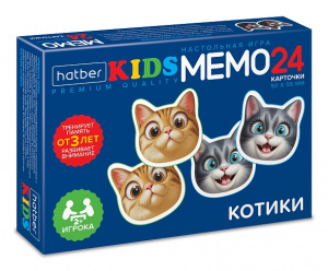 ИГРА МЕМО ФИГУРНОЕ "КОТИКИ" 24 КАРТОЧКИ