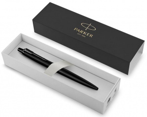 РУЧКА ПОДАРОЧНАЯ ШАРИКОВАЯ  СИНЯЯ PARKER "JOTTER MONOCHROME" ЦВЕТ КОРПУСА ЧЕРНЫЙ В КАРТОННОМ ФУТЛЯРЕ