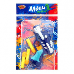 ИГРУШКА БЛАСТЕР С МЯГКИМИ ПУЛЯМИ 3 ШТ