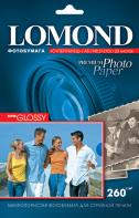 БУМАГА ДЛЯ СТРУЙНОЙ ПЕЧАТИ А5 14,8*21СМ LOMOND СУПЕРГЛЯНЦЕВАЯ ОДНОСТОРОННЯЯ 260Г/М² 20 ЛИСТОВ