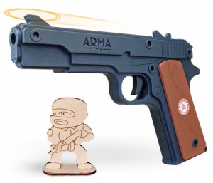ИГРУШКА РЕЗИНКОСТРЕЛ ПИСТОЛЕТ "КОЛЬТ" М1911