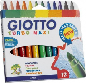 ФЛОМАСТЕРЫ  "GIOTTO TURBO MAXI " 12 ЦВ