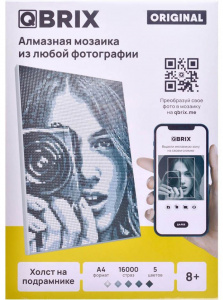 НАБОР Д ТВОРЧЕСТВА QBRIX АЛМАЗНАЯ МОЗАИКА 21*30 СМ ORIGINAL НА ПОДРАМНИКЕ