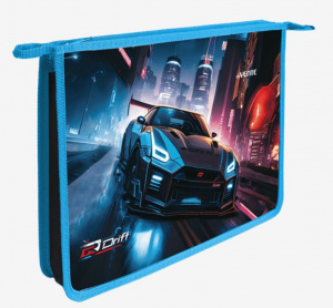 ПАПКА ДЛЯ ТЕТРАДЕЙ НА МОЛНИИ А4 "DRIFT" КАРТОН 33,7*24,3*5СМ