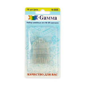 ИГЛЫ ДЛЯ ШИТЬЯ GAMMA РУЧНЫЕ №5/9 16ШТ/У