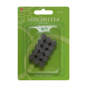 МАГНИТЫ КРУГЛЫЕ HOBBY TIME 10*6ММ 30ШТ