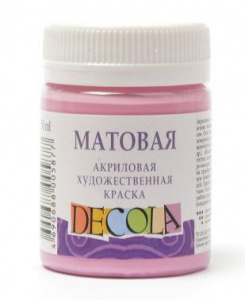 КРАСКА АКРИЛОВАЯ ДЕКОЛА 50 МЛ МАТОВАЯ РОЗОВАЯ