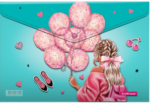 ПАПКА НА КНОПКЕ ЦВЕТНАЯ А4 160МКМ "GIRLY DAY" 