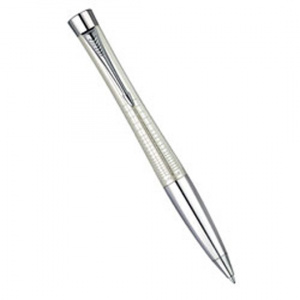 РУЧКА ПОДАРОЧНАЯ ШАРИКОВАЯ СИНЯЯ PARKER "URBAN PREMIUM" PEARL METAL CHISELLED ЦВЕТ КОРПУСА ЖЕЧУЖНЫЙ В КАРТОННОМ ФУТЛЯРЕ