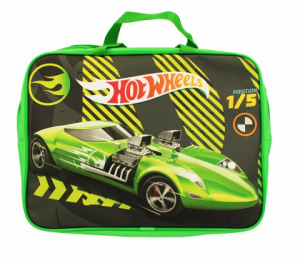 ПАПКА ПОРТФЕЛЬ НА МОЛНИИ С РУЧКАМИ А4 "HOT WHEELS'' ТЕКСТИЛЬ 36*29*7.5СМ 