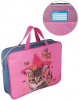 ПАПКА ПОРТФЕЛЬ НА МОЛНИИ С РУЧКАМИ А4 "CAT PRINCESS'' ТЕКСТИЛЬ 36*28*8СМ 