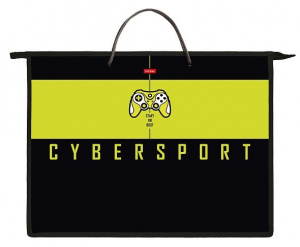 ПАПКА ПОРТФЕЛЬ НА МОЛНИИ С РУЧКАМИ А3 "CYBER'' ПЛАСТИК 46*34,5*5СМ