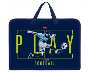 ПАПКА ПОРТФЕЛЬ НА МОЛНИИ С РУЧКАМИ А4 "FOOTBALL" ПЛАСТИК 34*24,5*3,5СМ