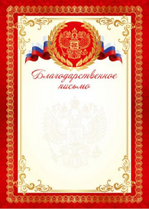 БЛАГОДАРСТВЕННОЕ ПИСЬМО А4 