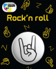 ЗНАЧОК МЕТАЛЛИЧЕСКИЙ ROCK N ROLL 3,8СМ 