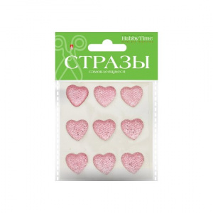 СТРАЗЫ САМОКЛЕЯЩИЕСЯ "СЕРДЕЧКИ" 20ММ
