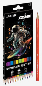 КАРАНДАШИ ЦВЕТНЫЕ "COSMIC" 12 ЦВ