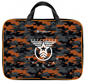 ПАПКА ПОРТФЕЛЬ НА МОЛНИИ С РУЧКАМИ А4 "MILITARY STYLE'' ТЕКСТИЛЬ 33*26,5*6СМ