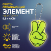 БРЕЛОК СВЕТООТРАЖАЮЩИЙ ДВУСТОРОННИЙ НА ЦЕПОЧКЕ "ВИКТОРИ" 5,8*4СМ