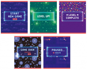 ТЕТРАДЬ 48Л КЛЕТКА "LEVEL UP!" 