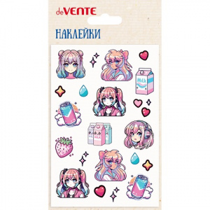 НАКЛЕЙКИ ИЗ МЯГКОГО ЭВА "ANIME GIRL" 10*15 СМ