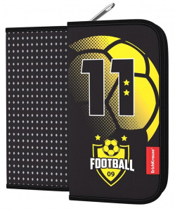 ПЕНАЛ КАРКАСНЫЙ ДВУХСТВОРЧАТЫЙ С НАПОЛНЕНИЕМ "FOOTBALL TIME" 20,5*11*2,5СМ 11 ПРЕДМЕТОВ