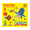 ПЛАСТИЛИН  8ЦВ 120Г КАЛЯКА СО СТЕКАМИ ПОВЫШЕННАЯ МЯГКОСТЬ 