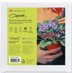 ХОЛСТ НА МДФ 10*10СМ "СОНЕТ" 280Г