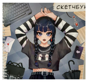 СКЕТЧБУК НА ГРЕБНЕ А5 46 Л 200*200ММ  "УЭНСДЕЙ" 