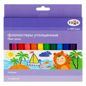 ФЛОМАСТЕРЫ "МАЛЫШ" 12ЦВ 