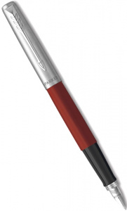 РУЧКА ПОДАРОЧНАЯ ПЕРЬЕВАЯ СИНЯЯ "PARKER JOTTER" ЦВЕТ КОРПУСА КРАСНЫЙ В КАРТОННОМ ФУТЛЯРЕ