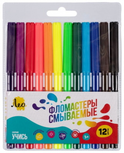 ФЛОМАСТЕРЫ ЛЕО "УЧИСЬ" 12ЦВ 