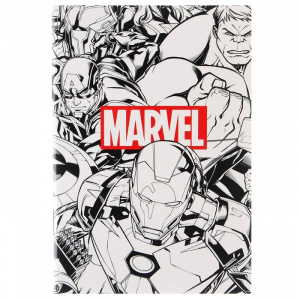 ЗАПИСНАЯ КН А6 32Л КАРТОН MARVEL КЛЕТКА МСТИТЕЛИ