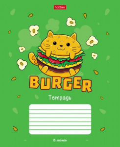 ТЕТРАДЬ 18Л КЛЕТКА "CATS FAST FOOD"